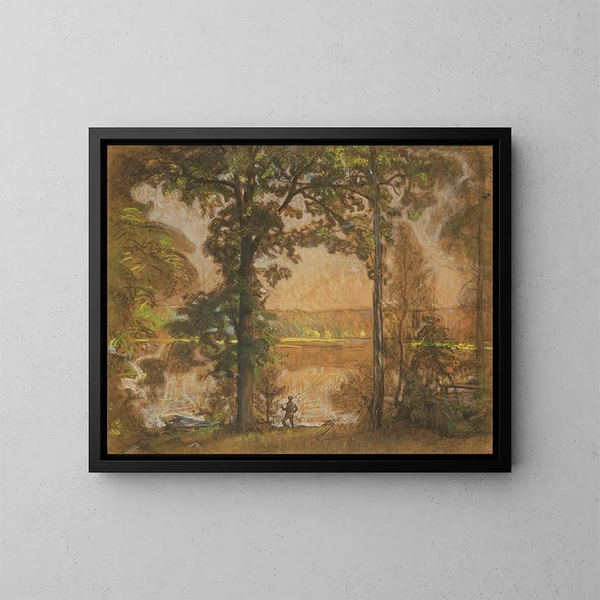 Landschap met banden - Richard Bergh — ingelijst kunstwerk aan de muur