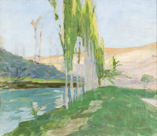 Richard Bergh - Poplars Growing near a Watercourse.webp
