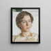 Portrait of the artist Bodil Faber Viggo Johansen - Richard Bergh — framed artwork on a wall