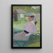 Femme sur une chaise de jardin à Visby - Richard Bergh — framed artwork on a wall