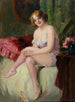 Dame in het boudoir - Richard Geiger — weergave van het kunstwerk