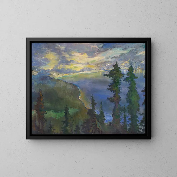 Altaussee - Richard Harlfinger — ingelijst kunstwerk aan de muur