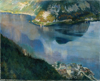 Meer van Hallstatt - Richard Harlfinger — weergave van het kunstwerk