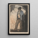 Worker near a fire 2 - Richard Nicolas Roland Holst — framed artwork on a wall
