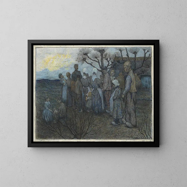 La prédication dans les champs - Richard Nicolas Roland Holst — ingelijst kunstwerk aan de muur