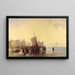 Fish Market Painting - Richard Parkes Bonington — framed artwork on a wall