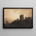 Landscape with castle ruin - Richard Parkes Bonington — framed artwork on a wall