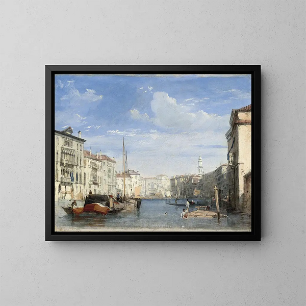 Le Grand Canal - Richard Parkes Bonington — ingelijst kunstwerk aan de muur