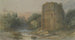 Ruïnes bij een beek - Richard Principal Leitch — weergave van het kunstwerk