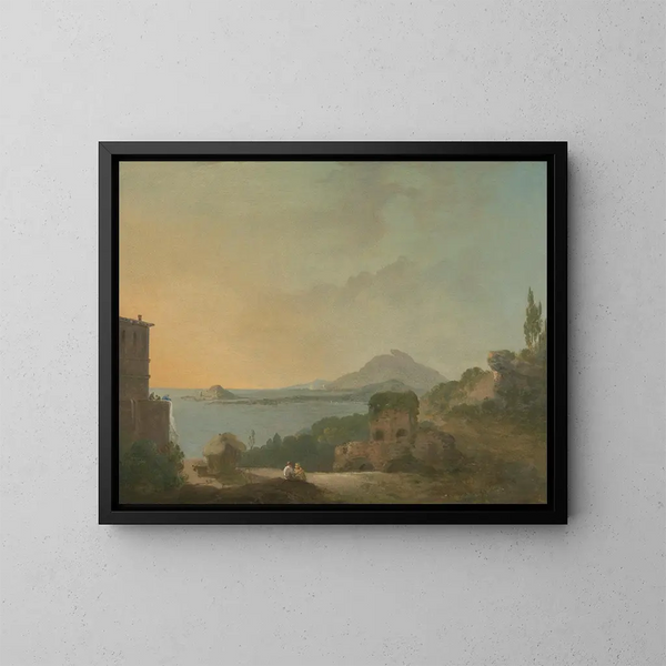 La villa de Cicéron et le golfe de Pouzzoles - Richard Wilson — ingelijst kunstwerk aan de muur