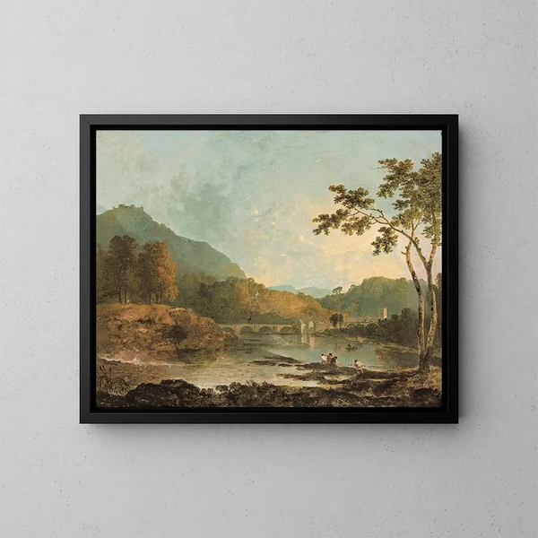 Dinas Bran vanaf Llangollen - Richard Wilson — ingelijst kunstwerk aan de muur