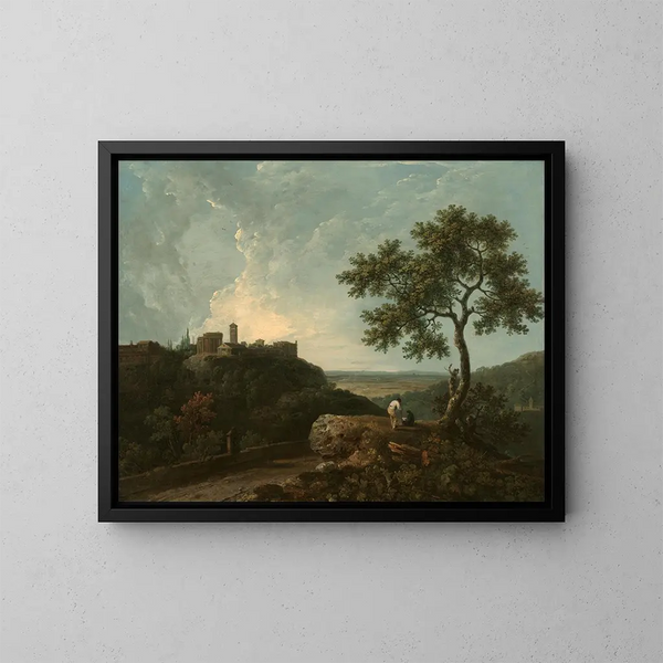 Tivoli, de tempel van de Sibylle en het landschap - Richard Wilson — ingelijst kunstwerk aan de muur