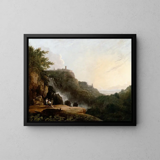 van Tivoli-uitzicht, de Cascatelles en de Villa van Mecenas - Richard Wilson — ingelijst kunstwerk aan de muur