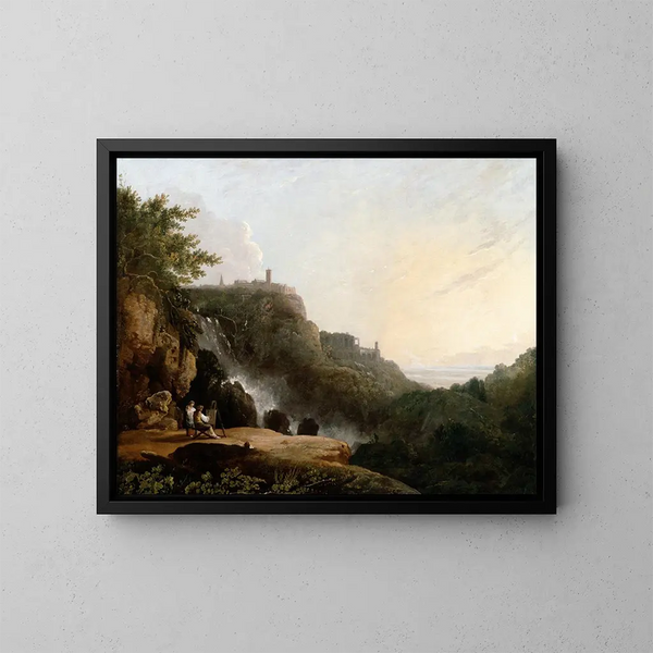 van Tivoli-uitzicht, de Cascatelles en de Villa van Mecenas - Richard Wilson — ingelijst kunstwerk aan de muur