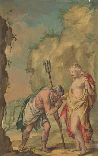 Rienk Keyert - Ontwerp voor een behangschildering met Neptunus en Coronis.webp