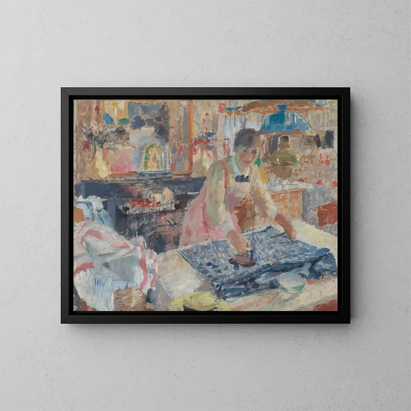 Vrouw die strijkt - Rik Wouters — ingelijst kunstwerk aan de muur