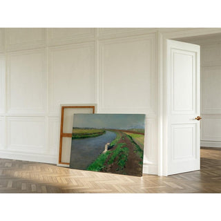 Rives d'un canal, près de Naples - Gustave Caillebotte | Reproduction Tableau Décoration murale affiche copie
