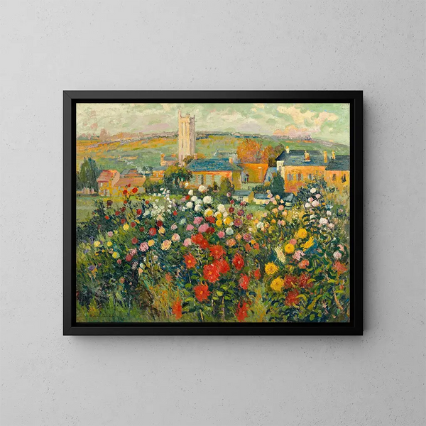 Tuin van Artantal - Robert Antoine Pinchon — ingelijst kunstwerk aan de muur