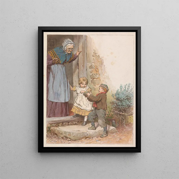 Robert Barnes - The Grandmother with her Grandchildren.webp