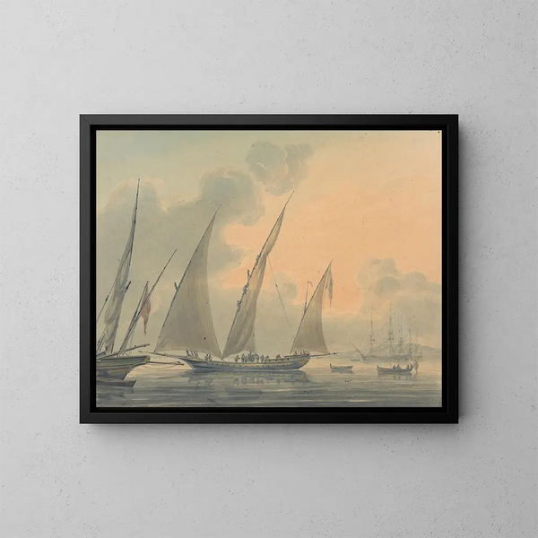 Navigatie in de Middellandse Zee - Robert Cleveley — ingelijst kunstwerk aan de muur