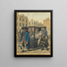 The Return of the Masquerade Ball, a morning scene - Robert Dighton — framed artwork on a wall