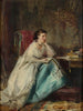Vrouw in haar kantoor - Robert Duddingstone Herdman — weergave van het kunstwerk