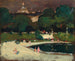 van een stormachtige hemel boven de tuinen van Luxemburg - Robert Henri — weergave van het kunstwerk