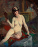 Nu zittend - Robert Henri — weergave van het kunstwerk