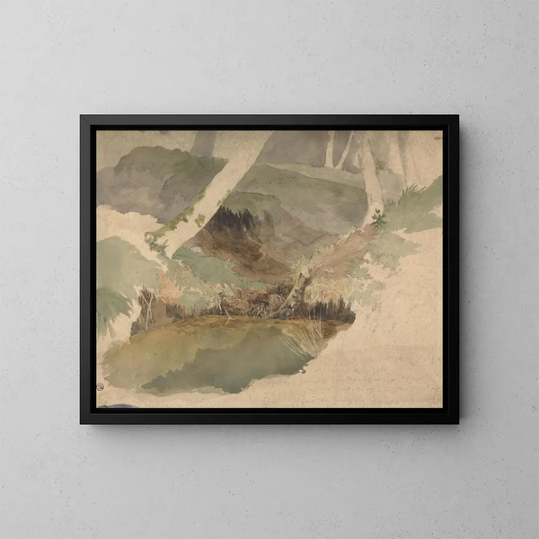 Bassin forestier - Robert Hills — ingelijst kunstwerk aan de muur