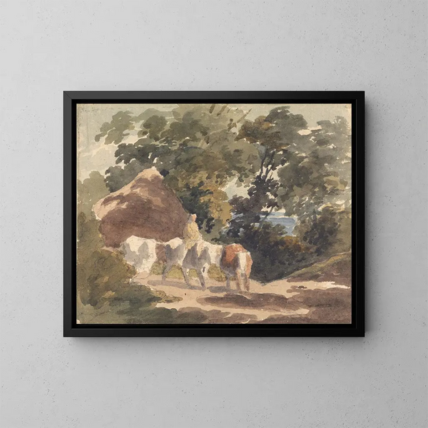 Souvenir de Gainsborough - Robert Hills — ingelijst kunstwerk aan de muur