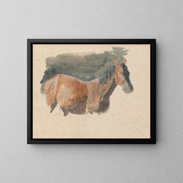 Schets van een paard - Robert Hills — ingelijst kunstwerk aan de muur