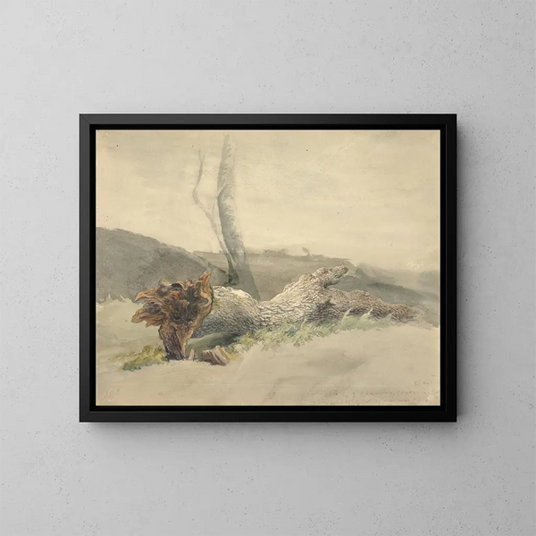 L'arbres tombé - Robert Hills — ingelijst kunstwerk aan de muur