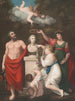 Sculape Cérès en Cupido die de buste van Linnus eren - Robert John Thornton — weergave van het kunstwerk