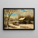 Winterochtend schilderij - Robert Melvin Decker — ingelijst kunstwerk aan de muur