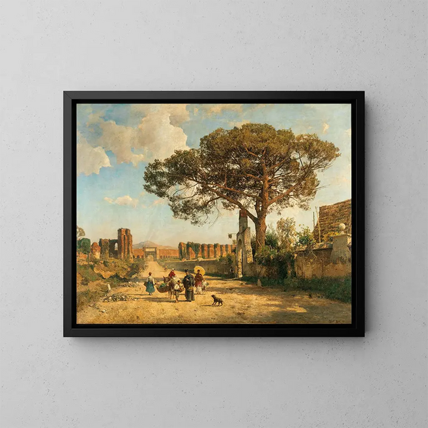 Porta Furba op de route van Frascati naar Rome - Robert Russ — ingelijst kunstwerk aan de muur