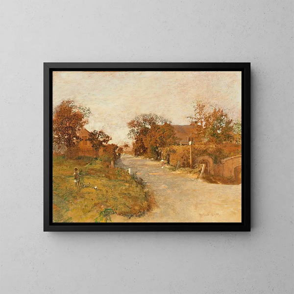 Studie van het dier, motief van Feldsberg - Robert Russ — ingelijst kunstwerk aan de muur