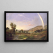 Landschap met regenboog - Robert S. Duncanson — ingelijst kunstwerk aan de muur