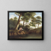 van een man die vist - Robert S. Duncanson | S reproduktie — ingelijst kunstwerk aan de muur
