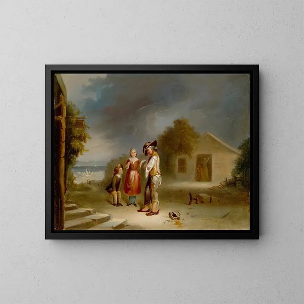 De lotgevallen van de dronkaards - Robert S. Duncanson — ingelijst kunstwerk aan de muur
