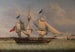 Le Man O' War aan de kust van Liverpool - Robert Salmon — weergave van het kunstwerk