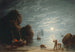 kustscène bij maanlicht - Robert Salmon — weergave van het kunstwerk