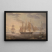 Schepen in de haven - Robert Salmon — ingelijst kunstwerk aan de muur
