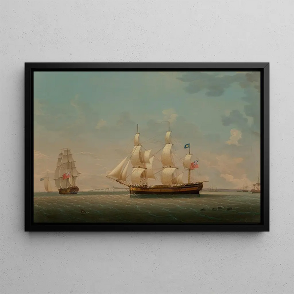 Robert Salmon - The Estridge in Two Views Off Dover.webp