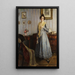Jonge vrouw in een Biedermeier-interieur - Robert Scheffer — ingelijst kunstwerk aan de muur