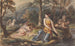 Diane, godin van de jacht, met satyrs, slapende Cupido en een Pegasus in een bebost landschap - Robert Smirke — weergave van het kunstwerk