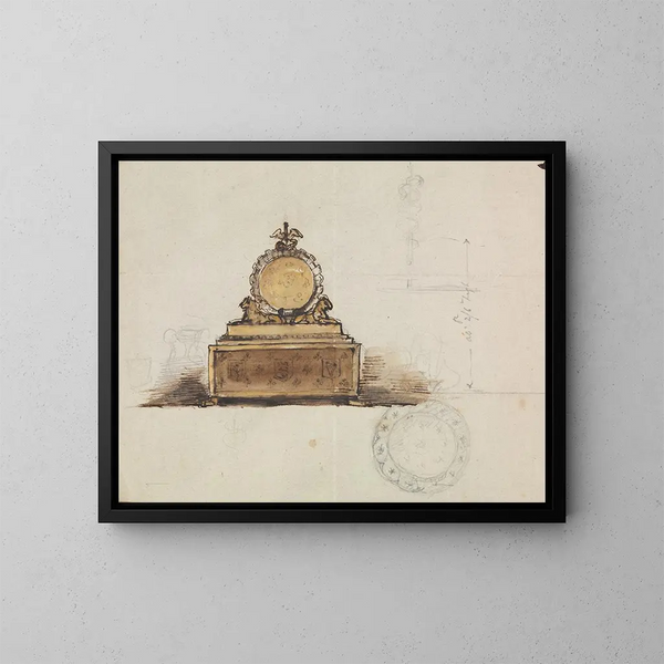 Studie voor een meubel - Robert Smirke — ingelijst kunstwerk aan de muur