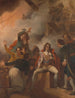 Le comte de Sandwich refusant d'abandonner son navire pendant la bataille de Solebay - Robert Smirke — weergave van het kunstwerk