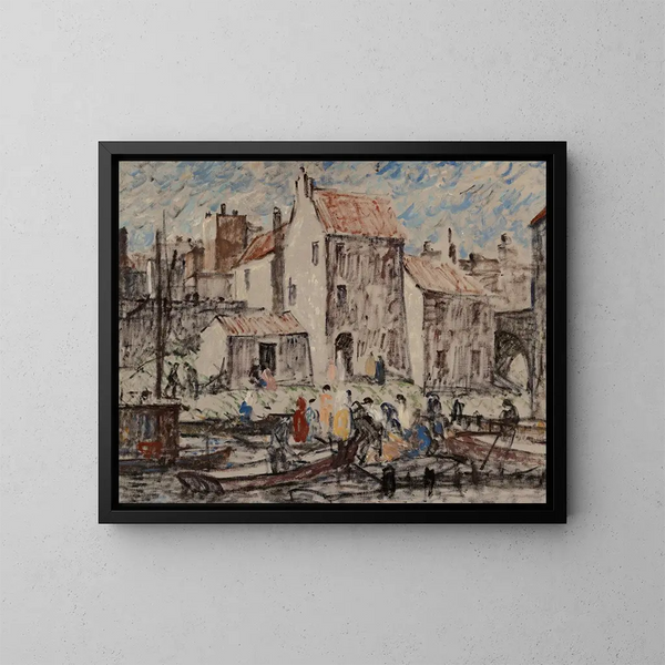 De feestboot - Robert Spencer — ingelijst kunstwerk aan de muur