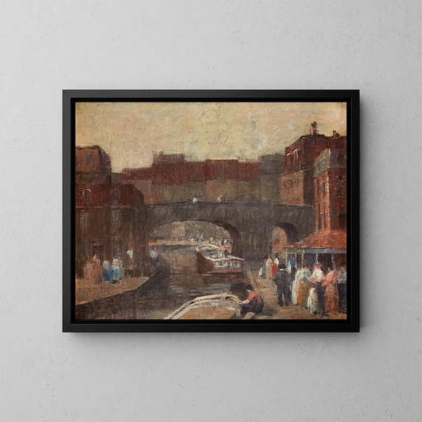 La vieille ville - Robert Spencer — ingelijst kunstwerk aan de muur