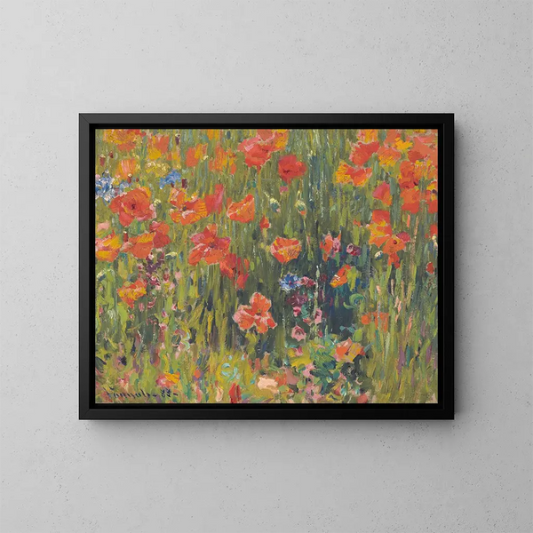 Klaprozen - Robert William Vonnoh — ingelijst kunstwerk aan de muur